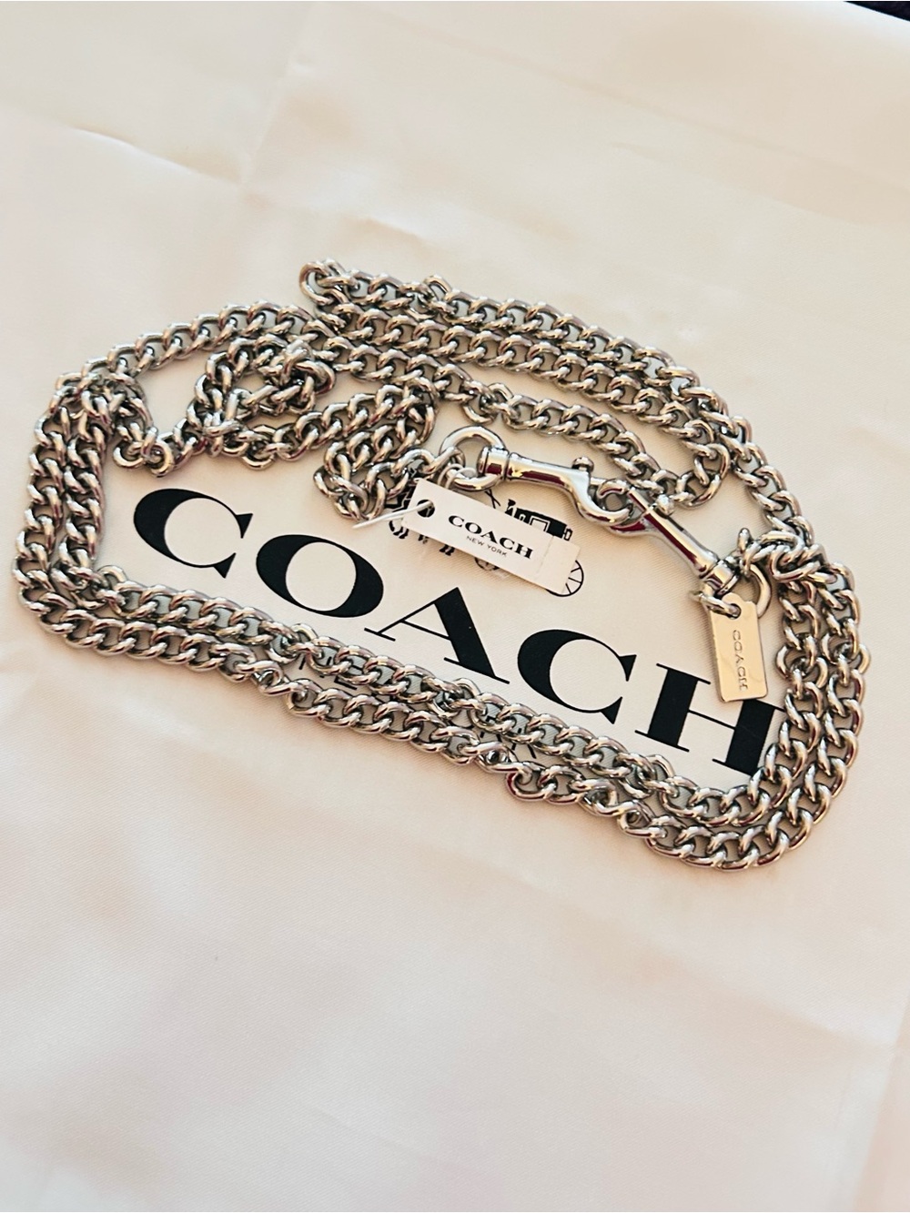Coach Silver Tone Bag Strap/ Crossbody/ Shoulder Bag